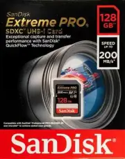SanDisk Extreme PRO 128GB UHS-I U3 SDXC 200MB/s 4K Memory Card