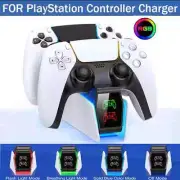 Dual Fast Charging Dock for PS5 Controller RGB Charger Stand with Indicator