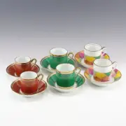 Richard Ginori Impelo 3 Types Demitas Cup Saucer 6 Tableware