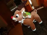 Vintage Island of Misfit Toys 12 in Rudolph Reindeer Red Nose Plush 1999 Tags