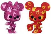 Funko POP Mickey Mouse & Minnie Mouse (Artist) #23 #24 With Pop Protector Vinyl Figure