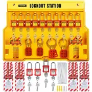 VEVOR 58 PCS Lockout Tagout Kits, Electrical Safety Loto Kit Includes Padlocks,