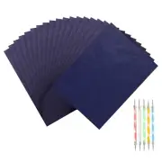 50Sheet A4 Graphite Transfer Tracing Copy Paper with Embossing Stylus, Blue