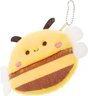 [SAFIGLE] Mini Plush Purse Soft Fuzzy Bumblebee Keychain Wallet for Kids Small Pouch for Coins Earphones Lipstick Backpack