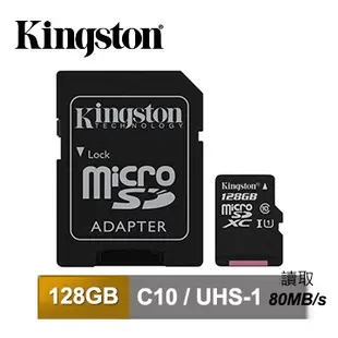 金士頓 kingston Canvas Select MicroSDXC/UHS-I  64g 128GB 記憶卡