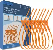 8 Pack 25Inch Drain Snake Clog Remover, Drain Hair Remover, Sink Snake Drain Aug