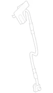 Genuine Jaguar 2004-2005 XJ Left Rear Flex Brake Hose Part# C2C8908
