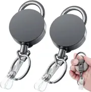 Retractable Badge Holder Heavy Duty Badge Reels ID Holder, Badge Holder with ...