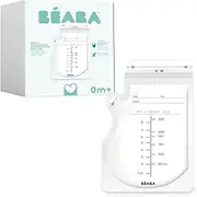 BÉABA, Set of 50 Breast Milk Storage Bags 250ml Pre-Sterilized Freeze Gradation Airtight Label 250ml