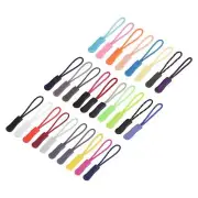 56pcs Zipper Pulls Pull Head Handle Replacement Tab Tags Cord Extender 28 Colors