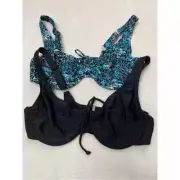 Ellos Tie Top Underwire Bikini Set of 2 Size 10 NWT