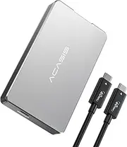 ACASIS 40Gbps M.2 NVMe SSD Enclosure, Tool Free Installation, TBU 401 for M1 M2 Pro/Max,Compatible with thunderbolt3/4/5,USB4/3.2/3.1/3.0/2.0, Support SSD Size 2280/2260/2242/2230 B+M M-Key (TBU401)