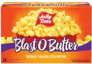 JOLLY TIME Blast O Butter Microwave Popcorn, 24 Ct (3.2 oz. Bags) Gluten-Free