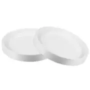 2pcs 20cm White Plant Pot Saucer Ceramic Round Flower Drip Tray - Indoor Outdoor