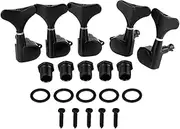 5PC Bass Tuning Pegs Tuners Machine Heads for 5 String Guitar Sealed 2L3R Keys BLACK