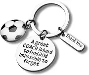 Soccer Coach Keychain - Soccer Coach Gifts- Soccer Great Coach is Hard to Find Jewelry - Soccer Coach Gifts