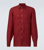 [Rubinacci] Rubinacci Linen shirt UK 16 red