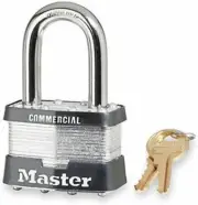 5DLF Outdoor Padlock with Key, 1 Pack, Silver