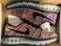 在飛比找Yahoo!奇摩拍賣優惠-NIKE FLYKNIT MAX 編織 彩虹 US9.5