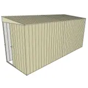 Build-a-Shed 1.5 x 4.5 x 2m Skillion Shed without Side Doors - Cream