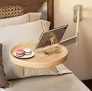 Wall-Mounted Folding Desk with Safety Edge, Multi-Functional Flip Down Tablewith Retractable Panel Shelf, Compact 11in Foldable Shelf, Quick Setup, for Dining, Coffee & Dressing Wood