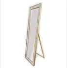 Gold Beaded Framed Mirror Free Standing 50cm x 170cm Style By Inspiration