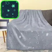 Glow in The Dark Throw Blanket for Kids Boys Girls Unicorn Dinosaur Space Stars