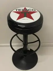 TEXACO PREMIUM BLACK BAR STOOL ADJUSTABLE HEIGHT CALTEX BP AMOCO AMPOL