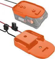 Power Wheel Adapter with Fuse & Switch, Secure Battery Adapter for Ridgid AEG 18V Hyper Lithium Battery, with 12 Gauge Wire,Good Power Convertor for DIY Ride On Truck,Robotics,RC Toys and Work Lights