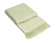 Kensington Cashmere and Superfine Merino Wool Throw Rug - Ivory