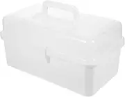 WHAMVOX Medicine Organizer Box Large Capacity Art Supply Sewing Thread Desktop Organizer Craft Box