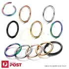 Stainless Steel Segment Hinged Clicker Ear Nose Body Ring Lip Hoop Piercing 1PC