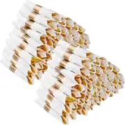 Goodluck 100 Pack Pre Rolled Gold Plastic Silverware, Wrapped Plastic Cutlery...