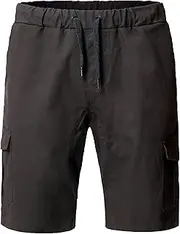 [PHJTOMK] Mens Multi-Pocket Stretchy Twill Shorts Cotton Drawstring Stretch Cargos Short Casual Cargo Shorts, Grey 1, Medium