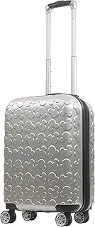 [Ful] Disney Minnie Mouse 22 Inch Carry On Rolling Luggage, Hardshell Suitcase with Spinner Wheels, Silver, Silver, Medium, Disney Minnie Mouse 22 Inch Carry on Rolling Luggage, Hardshell Suitcase with