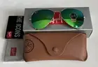 RayBan Ray Ban RB3025 Unisex Aviator Classic Flash Mirror Green Flash Lens 58mm