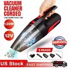120W 12V Corded Handheld Vacuum Cleaner Wet & Dry Portable Car Auto Home Wire