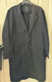 adidas Large Y-3 Nylon Full-Length Single-Breasted Black Parka Overcoat H63051