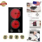 Effortless Drop-In Electric Cooktop with 3000W Power & Mechanical Knob Control