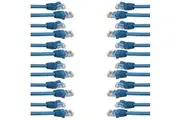 12PK Cruxtec 0.3m CAT6 RJ45 Network Lead Cable LAN Ethernet CAT 6 Router Cord BL