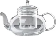 BEBEMOKO 1Pc Borosilicate Glass Steaming Teapot High Temperature Resistant Boiled Tea Pot with Smooth Spout Food Grade Filter for Office Family Outdoor Use