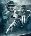 525709 AJ BROWN Football Touchdown 1 24x18 WALL PRINT POSTER