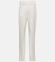 [Jacquemus] Jacquemus Le Pantalon Tibau side-slit slim pants UK 14 white