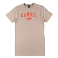 在飛比找蝦皮商城優惠-KANGOL 洋裝 卡其 橘LOGO 長版 連身裙 短袖 長