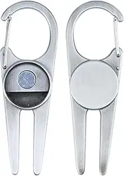 Divot Repair Tool,Metal Golf Divot Tool with Buckle - Golf Divot Repair Tool with Ball Marker, Zinc Alloy Magnetic Golf Tool, Golf Accessories for Golf Lover Pluvo
