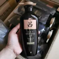 在飛比找Yahoo!奇摩拍賣優惠-【省心樂】 熱銷#   韓國黑呂洗髮精 護髮素400ml 特