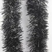 10m (33ft) Chunky Tinsel Christmas Tree Decoration Xmas Garland Celebrations645673119057 6M Black