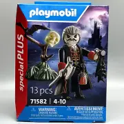 Playmobil Dracula Vampire Halloween Scene Bats Tree Male Adult Figure 71582 NIB