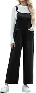[IWOLLENCE] Jumpsuits For Women Boho Overalls Casual Long Bib Loose Women's Rompers with Pockets 2024