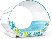 Intex Inflatable Tropical Canopy Lounge Float Two Person Swimming Pool Bed